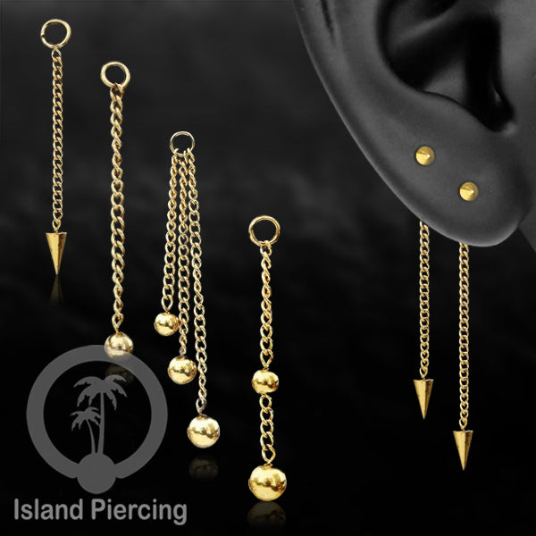 Body Jewelry Charm Chain bisa dekorasi Tindik Perhiasan lain warna gold