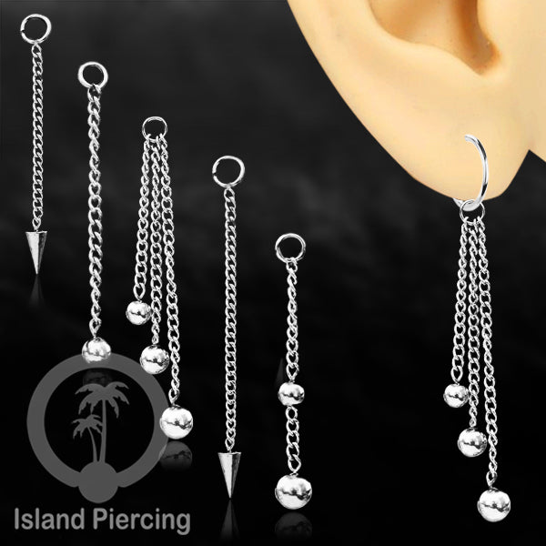 Body Jewelry Charm Chain bisa dekorasi tindik perhiasan lain warna silver