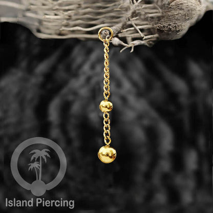 Body Jewelry Charm Chain bisa dekorasi Tindik Perhiasan lain warna gold