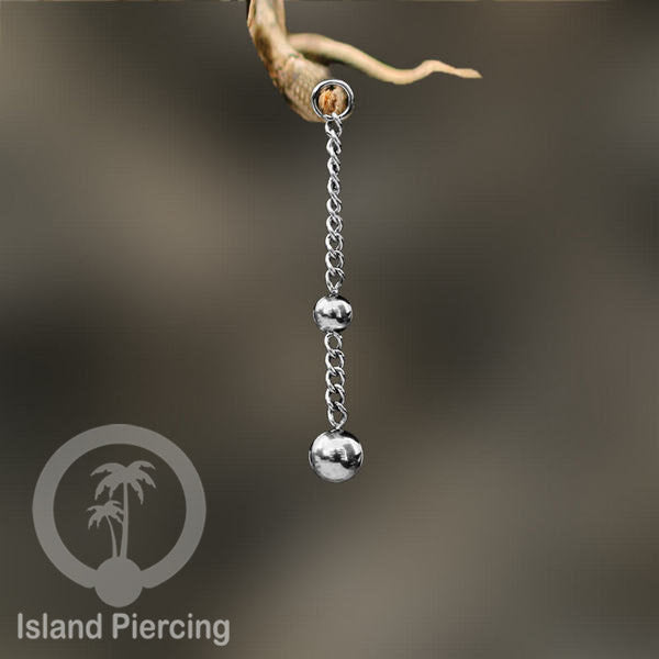 Body Jewelry Charm Chain bisa dekorasi tindik perhiasan lain warna silver