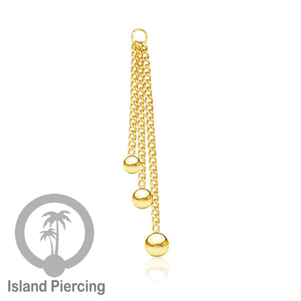 Body Jewelry Charm Chain bisa dekorasi Tindik Perhiasan lain warna gold