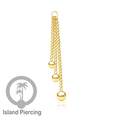 Body Jewelry Charm Chain bisa dekorasi Tindik Perhiasan lain warna gold