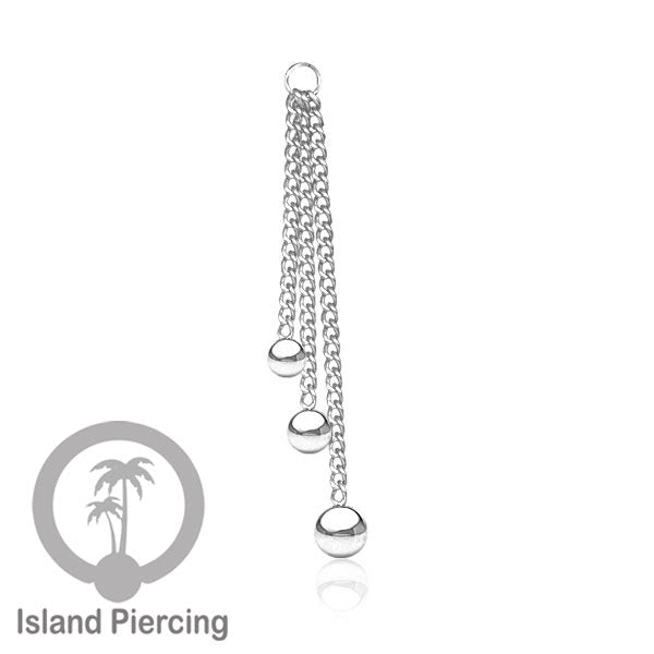 Body Jewelry Charm Chain bisa dekorasi tindik perhiasan lain warna silver