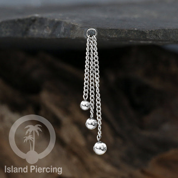 Body Jewelry Charm Chain bisa dekorasi tindik perhiasan lain warna silver