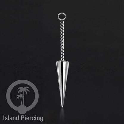 Body Jewelry Charm Chain spike besar untuk Tindik Perhiasan warna gold dan silver