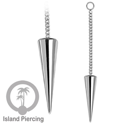 Body Jewelry Charm Chain spike besar untuk Tindik Perhiasan warna gold dan silver