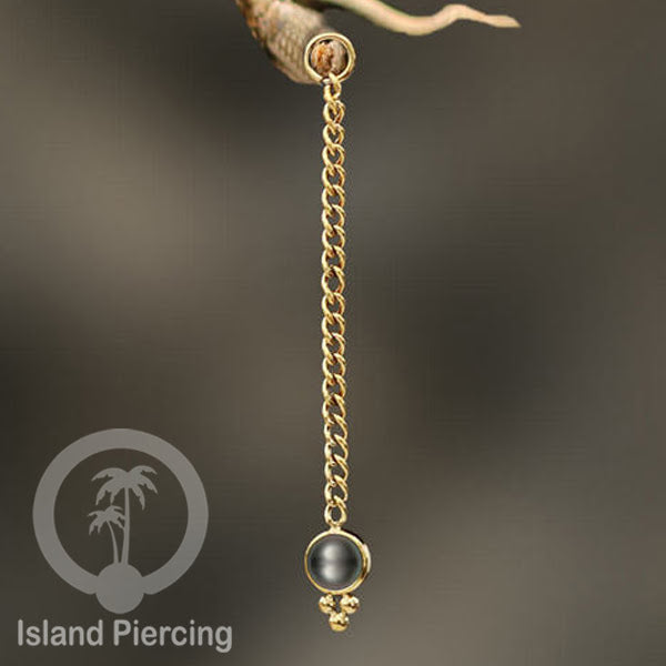 Body Jewelry Charm Chain bisa dekorasi Tindik Perhiasan lain warna gold dengan batu