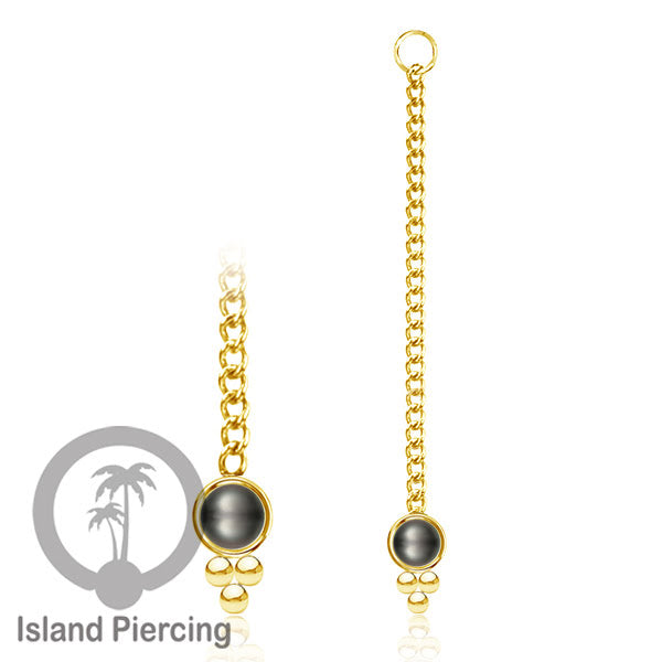 Body Jewelry Charm Chain bisa dekorasi Tindik Perhiasan lain warna gold dengan batu