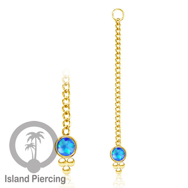 Body Jewelry Charm Chain bisa dekorasi Tindik Perhiasan lain warna gold dengan batu