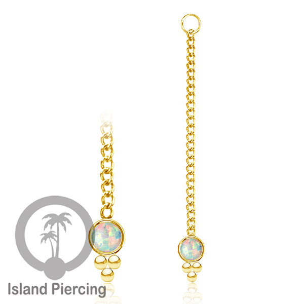 Body Jewelry Charm Chain bisa dekorasi Tindik Perhiasan lain warna gold dengan batu