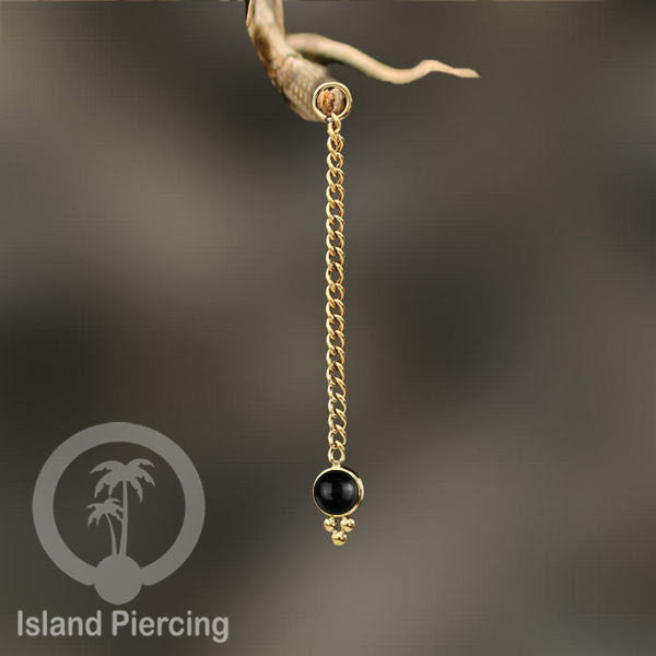 Body Jewelry Charm Chain bisa dekorasi Tindik Perhiasan lain warna gold dengan batu