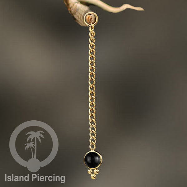 Body Jewelry Charm Chain bisa dekorasi Tindik Perhiasan lain warna gold dengan batu