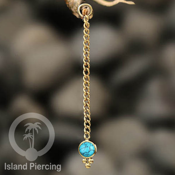 Body Jewelry Charm Chain bisa dekorasi Tindik Perhiasan lain warna gold dengan batu