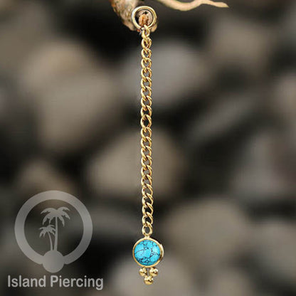 Body Jewelry Charm Chain bisa dekorasi Tindik Perhiasan lain warna gold dengan batu