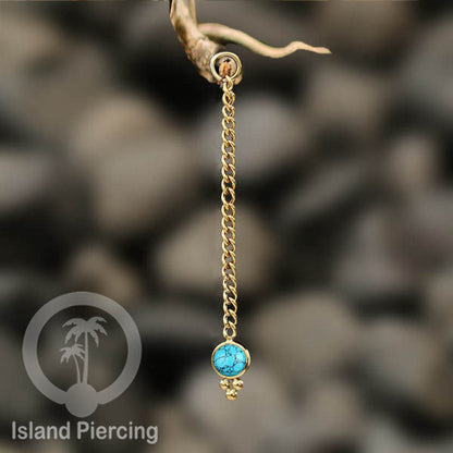 Body Jewelry Charm Chain bisa dekorasi Tindik Perhiasan lain warna gold dengan batu