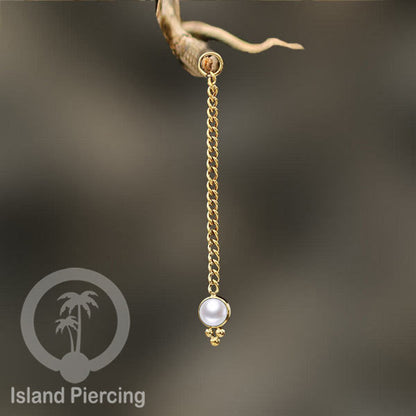 Body Jewelry Charm Chain bisa dekorasi Tindik Perhiasan lain warna gold dengan batu