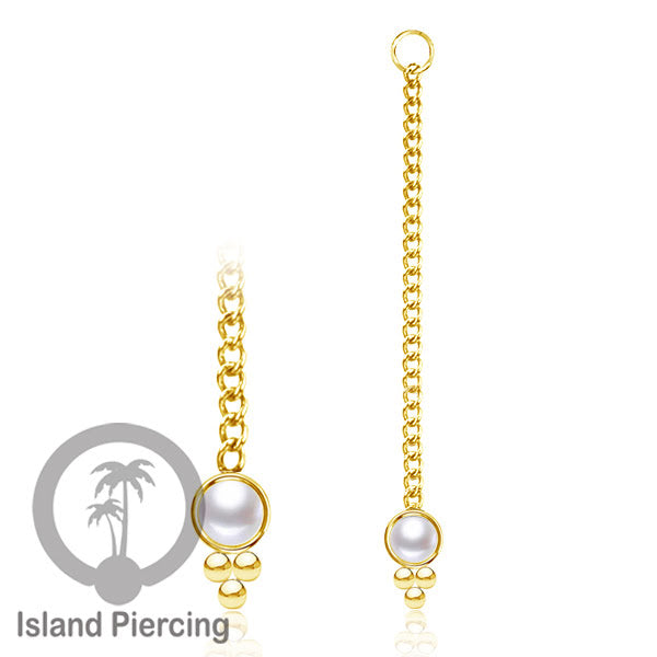 Body Jewelry Charm Chain bisa dekorasi Tindik Perhiasan lain warna gold dengan batu