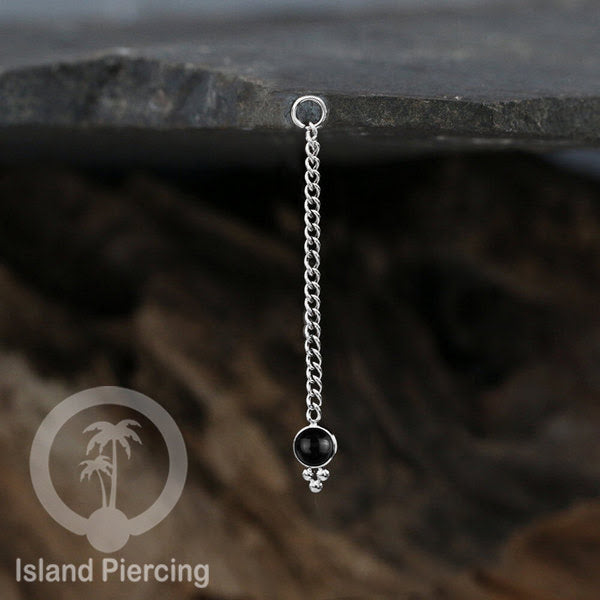 Body Jewelry Charm Chain bisa dekorasi Tindik Perhiasan lain warna silver dengan batu