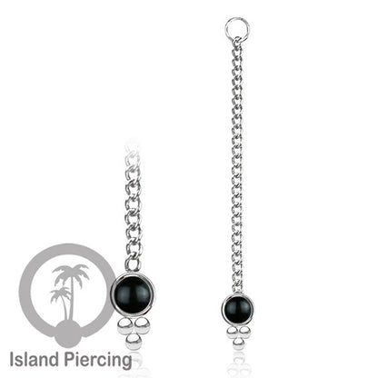Body Jewelry Charm Chain bisa dekorasi Tindik Perhiasan lain warna silver dengan batu