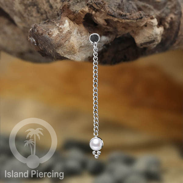 Body Jewelry Charm Chain bisa dekorasi Tindik Perhiasan lain warna silver dengan batu