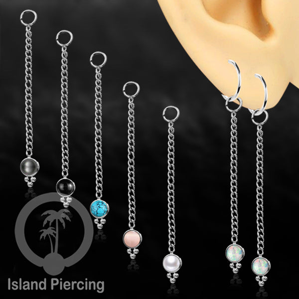 Body Jewelry Charm Chain bisa dekorasi Tindik Perhiasan lain warna silver dengan batu