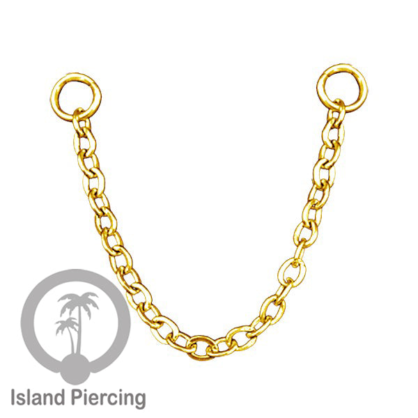 Rantai dekorasi Body Piercing Jewelry dan Perhiasan Anting telinga Connective Chain warna gold