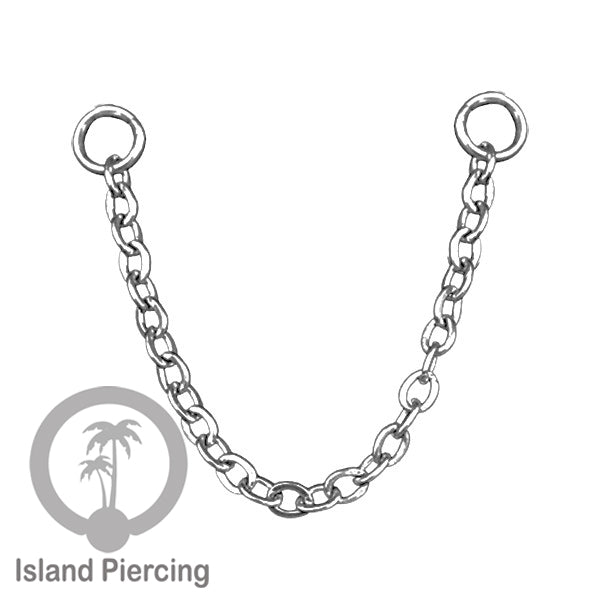 Rantai dekorasi Body Piercing Jewelry dan Perhiasan Anting telinga Connective Chain warna silver