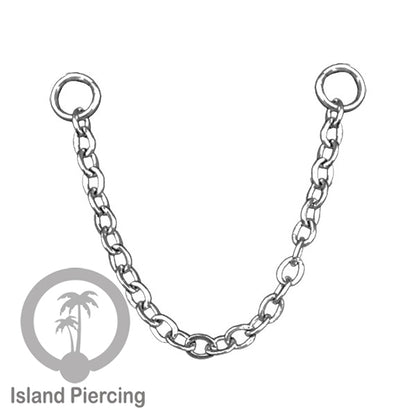 Rantai dekorasi Body Piercing Jewelry dan Perhiasan Anting telinga Connective Chain warna silver