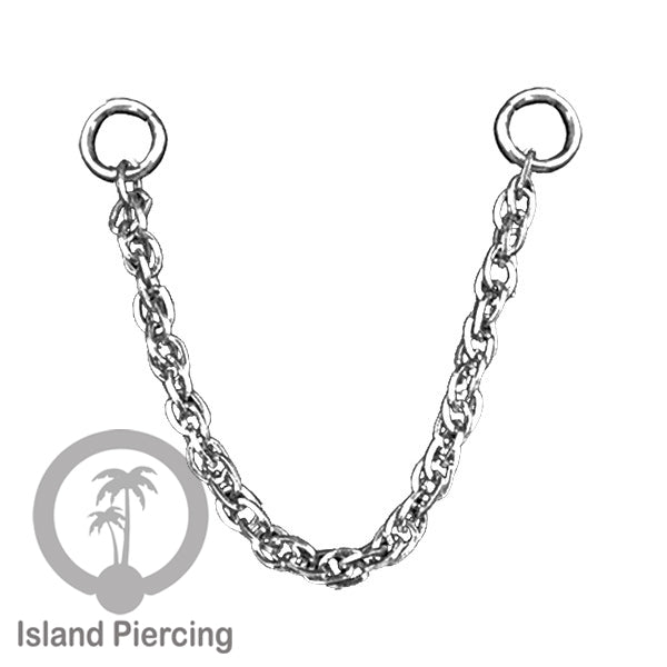 Rantai dekorasi Body Piercing Jewelry dan Perhiasan Anting telinga Connective Chain warna silver