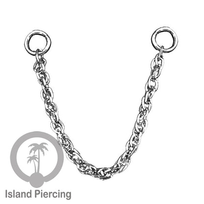 Rantai dekorasi Body Piercing Jewelry dan Perhiasan Anting telinga Connective Chain warna silver