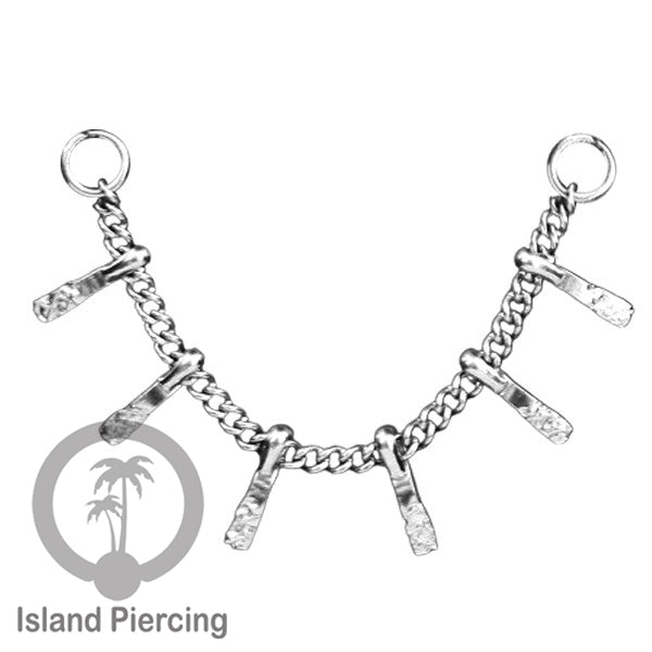 Rantai dekorasi Body Piercing Jewelry dan Perhiasan Anting telinga Connective Chain warna silver