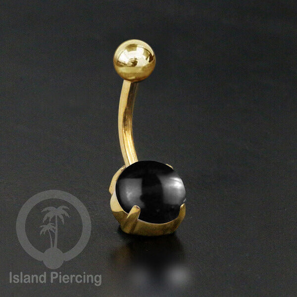 Anting Pusar/Navel Bar warna gold Piercing Jewelry dengan banyak pilihan batu asli