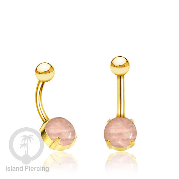Anting Pusar/Navel Bar warna gold Piercing Jewelry dengan banyak pilihan batu asli