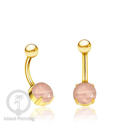 Anting Pusar/Navel Bar warna gold Piercing Jewelry dengan banyak pilihan batu asli