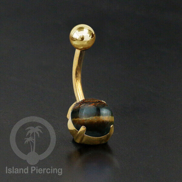 Anting Pusar/Navel Bar warna gold Piercing Jewelry dengan banyak pilihan batu asli