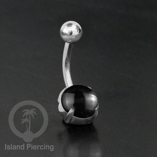 Anting Pusar/Navel Bar warna silver Piercing Jewelry dengan banyak pilihan batu asli
