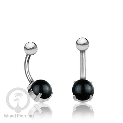 Anting Pusar/Navel Bar warna silver Piercing Jewelry dengan banyak pilihan batu asli