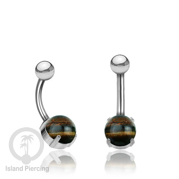 Anting Pusar/Navel Bar warna silver Piercing Jewelry dengan banyak pilihan batu asli