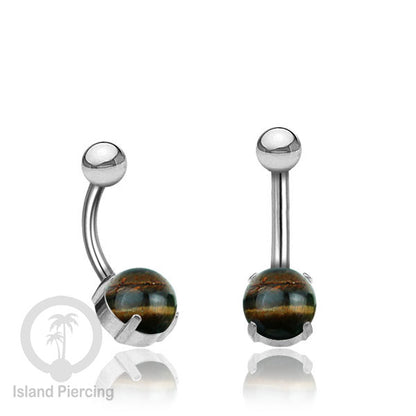 Anting Pusar/Navel Bar warna silver Piercing Jewelry dengan banyak pilihan batu asli