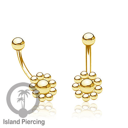 Anting Pusar/Navel Bar warna silver dan gold Piercing Jewelry dari bahan Stainless Steel