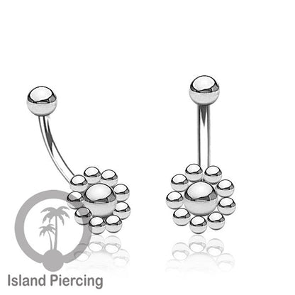 Anting Pusar/Navel Bar warna silver dan gold Piercing Jewelry dari bahan Stainless Steel