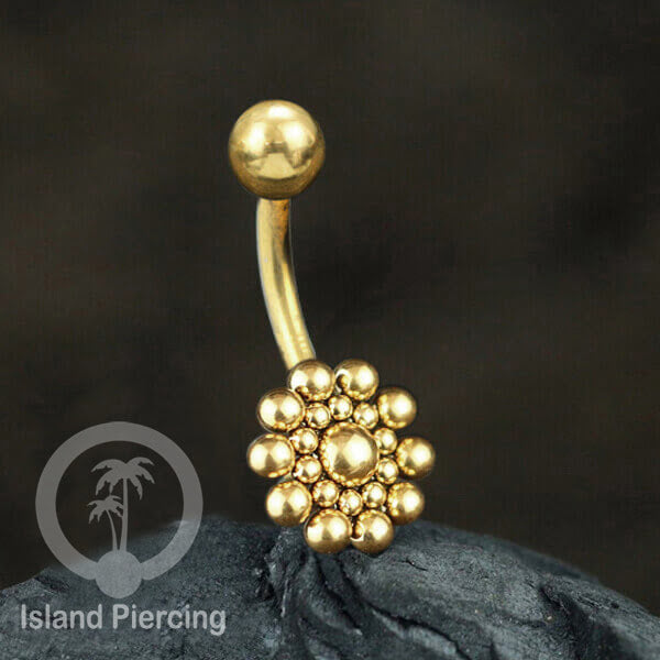 Anting Pusar/Navel Bar warna silver dan gold Piercing Jewelry dari bahan Stainless Steel