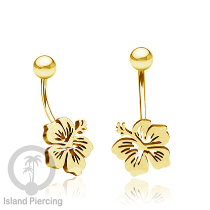 Anting Tindik Pusar Stainless Steel Navel Bar warna silver motif Buddha, Lotus, Kupu Kupu, Bunga...