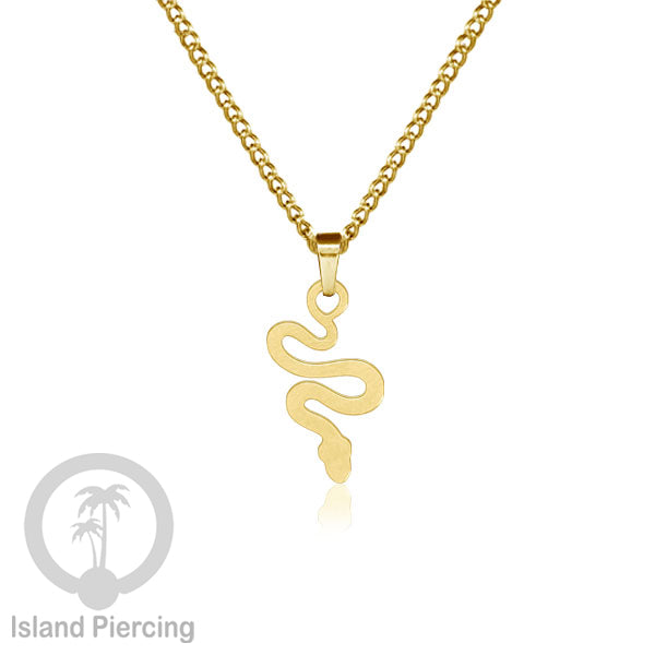 Kalung Stainless Necklace Liontin kecil warna Gold motif Ular, Salip, Peti ,Nada, Yogi...
