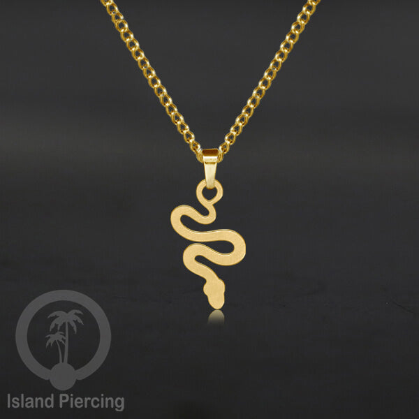 Kalung Stainless Necklace Liontin kecil warna Gold motif Ular, Salip, Peti ,Nada, Yogi...