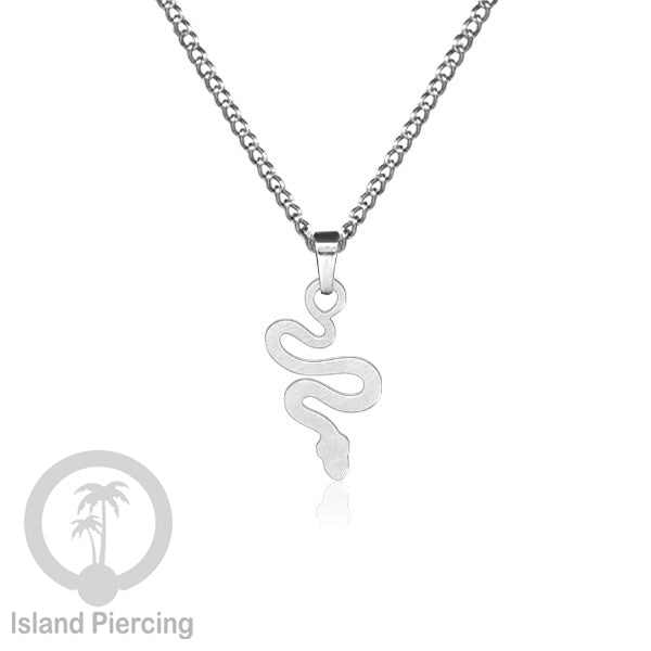 Kalung Stainless Necklace Liontin kecil warna silver motif Ular, Salip, Peti ,Nada, Yogi...