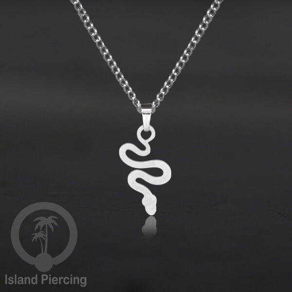 Kalung Stainless Necklace Liontin kecil warna silver motif Ular, Salip, Peti ,Nada, Yogi...