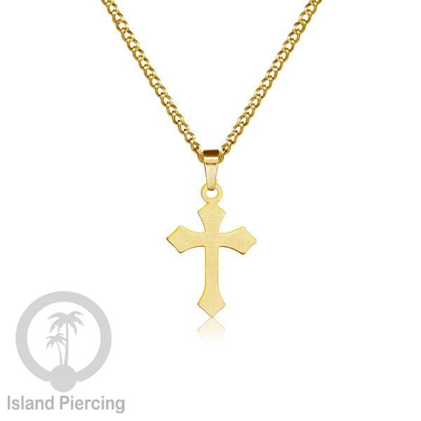 Kalung Stainless Necklace Liontin kecil warna Gold motif Ular, Salip, Peti ,Nada, Yogi...