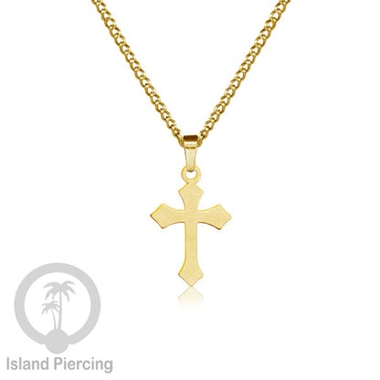 Kalung Stainless Necklace Liontin kecil warna Gold motif Ular, Salip, Peti ,Nada, Yogi...