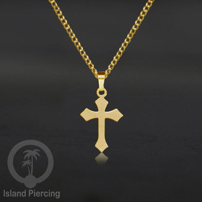 Kalung Stainless Necklace Liontin kecil warna Gold motif Ular, Salip, Peti ,Nada, Yogi...